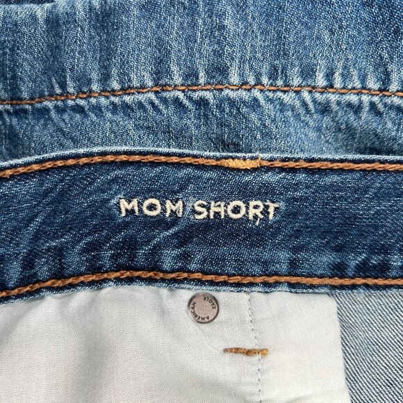 American Eagle Women's Size 16 Blue Denim Mom Shorts - Picture 10 of 13